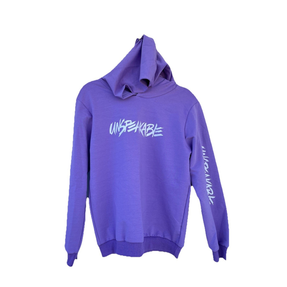 Unspeakable Hoodie & Jogger Set Purple Black Size 16 Youth - Picture 2 of 13